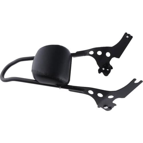 Motorcycle Detachable Sissy Bar Backrest Pad Fit for Harley XL 883 2004-up (Black)