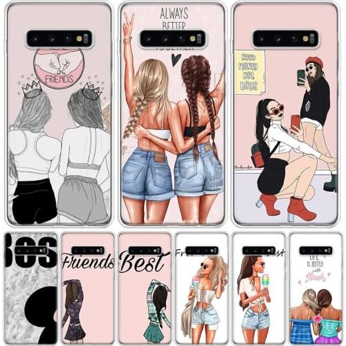 Girls Best Friends Forever BFF Silicon Phone Case For Samsung Galaxy S10 S20 FE Ultra Note 10 9 8 S9 S8 Plus Pro + Lite S7 J4 J6