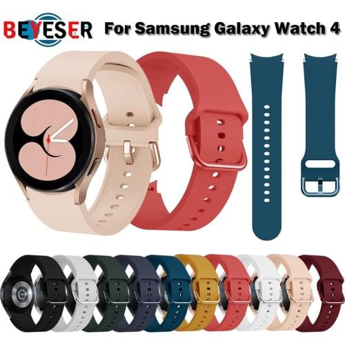 20mm WatchBand Silicone Strap For Samsung Galaxy Watch 4 40 44MM /Galaxy 4 Classic 42mm 46mm Original Smart Wristband Bracelet