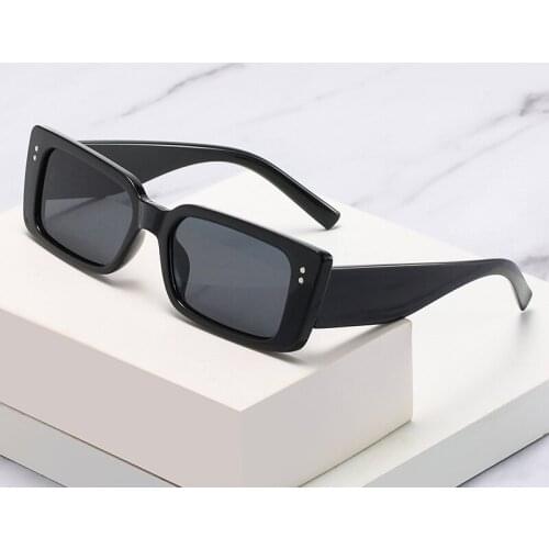 New trendy fashion rice nail sunglasses for women square big frame sunglasses men hot selling outdoor driving beach glasses