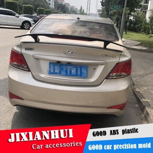 For Hyundai VERNA Accent Spoiler 2006-2018 Accent Spoiler TF ABS plastic Material Car Rear Wing Color Rear Spoiler