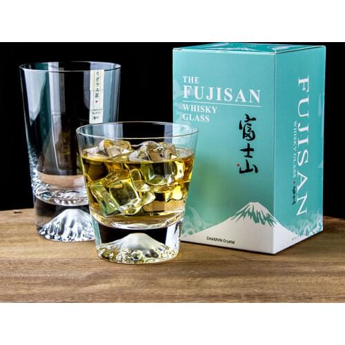 Japanese Style Chamvin Mount Fuji Cup Wine Whiskey Glass tea cup Beer Mug Home Glass Breakfast Milk Drink Cup Edo glass ins