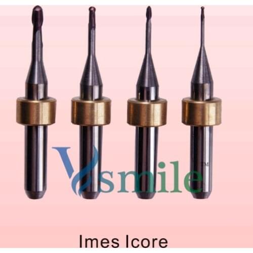 Dental Milling burs with Diamond Coating Imes Icore 750 for milling Zirconia Block Available Size 0.6mm, 1.0mm, 2.5mm
