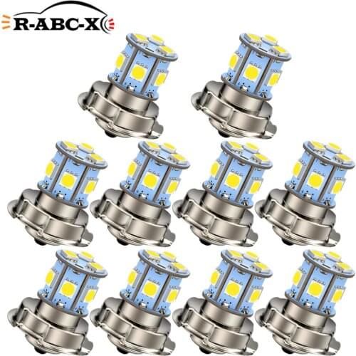 RUIANDSION Wholesale 10Pcs P26S Moped Headlight Bulb Scooter LED Fog Lamp Harvester Lighting 6V 10-80V 12V 24V 48V 60V 5050SMD