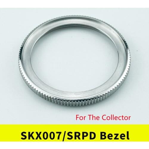 Included Gasket SKX007/SKX171/SRPD Silver Coin Edge Bezel Polished Finish 316L Stainless Steel