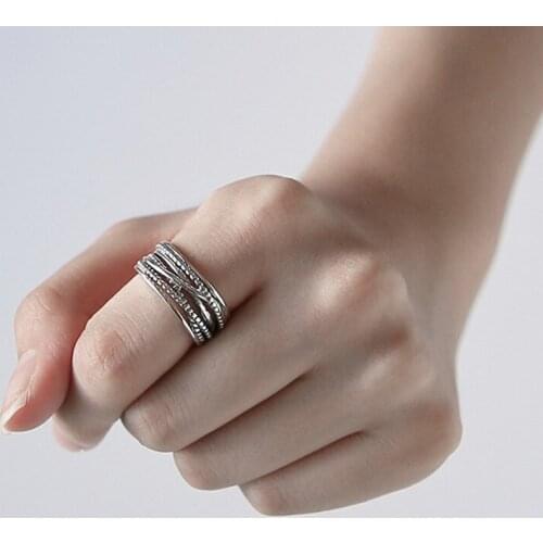 Punk Vintage Chains Layer Rings For Women Men Boho Charms Jewelry Men Antique Knuckle Ring Fashion Party Gift