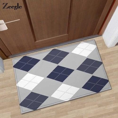 Zeegle Doormat Floor Mat Outdoor Rugs Home Decor Non-slip Foot Pad Bedroom Carpet Absorbent Bathroom Mats Kitchen Mat
