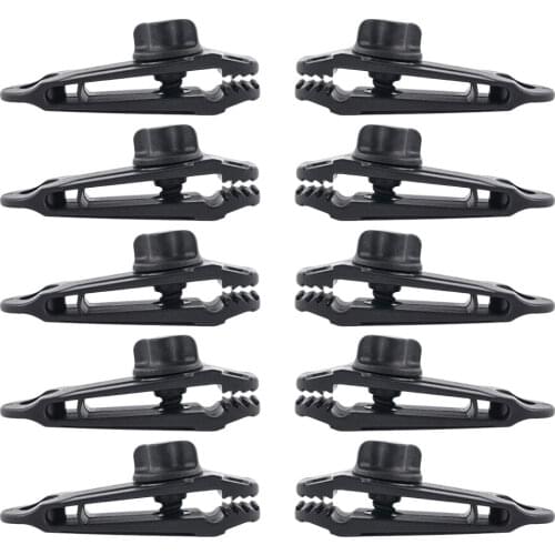 10pcs Tent Clip Tarp Clips Clamp Awning Set Car Boat Cover Tent Tie Down Urgent Snap for Outdoors Camping Farming Garden