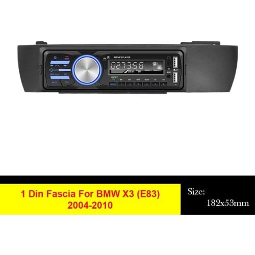 1Din Car Radio Fascia For BMW X3 E83 2004-2010 CD Stereo Frame Panel Plate Mounting Dash Installation Bezel Trim Kit