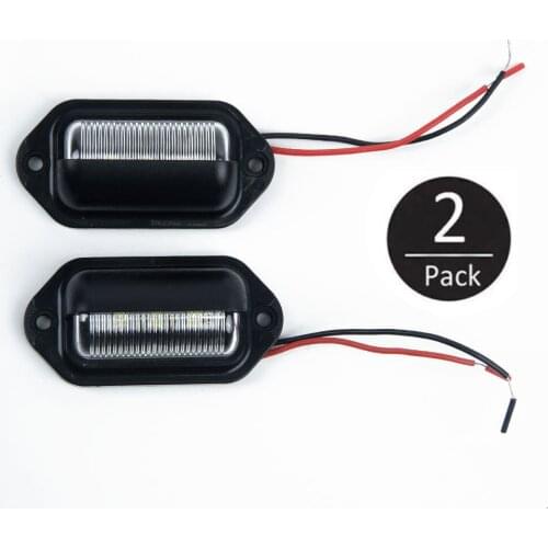 2pcs License plate lights 6 LED Accessory Boat Bulb Car Lamp Replacement Waterproof IP65