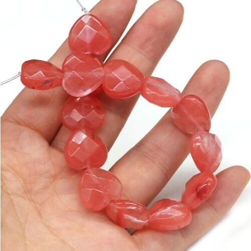 20pcs Heart Shaped Natural Stone Bead White Turquoises Bracelet Necklace Jewelry For DIY Jewelry Birthday Gift Size 10x10x5mm