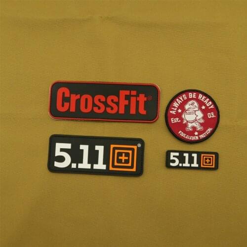Classic 4PCS PVC Patch Military Tactics 511 CrossFit Embroidery Applique Red Eagle Armband Sport Waterproof Clothing Accessories