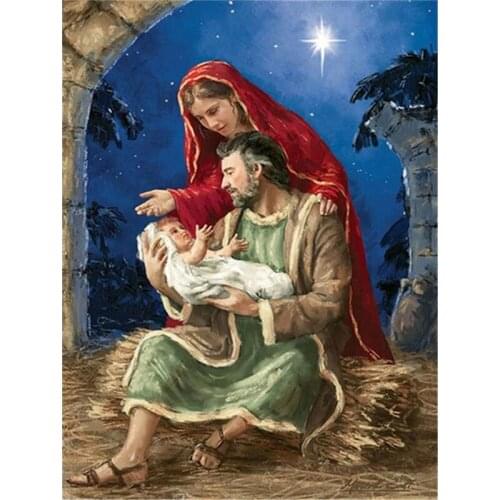 5D DIY Diamond Embroidery Painting Jesus Birth Full Square Drill Mosaic Religion Picture Of Rhinestone Handmade Gift