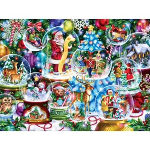 Diamond Painting Full Square/Round Crystal Diamond Embroidery Christmas 5D Rhinestone Winter Mosaic Wall Decoration