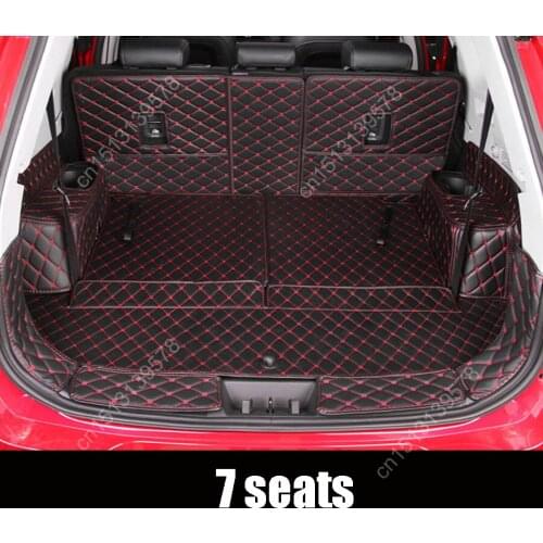 Car Styling PU Leather Rear Trunk Mat For Chery Tiggo 8 Plus 7 Seats 2021 Car Boot Mat Carpet Tray Protector Auto Accessoy