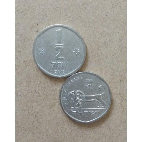 Israel Shekel 1/2 20mm Asia Coins Old Original Infrequent Coin Commemorative Edition 100% Real Random Year