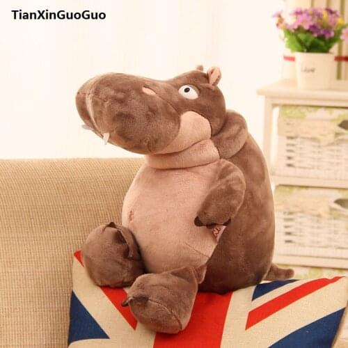 Large 32cm lovely hippo plush toy soft doll throw pillow birthday gift b2723