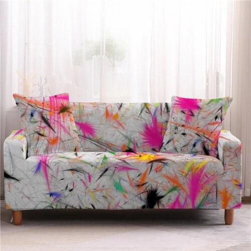 3D Abstract Printing Couch Covers High Elastic All-inclusive Universal Sofa Covers for Living Room Soft Sanding Slipcovers
