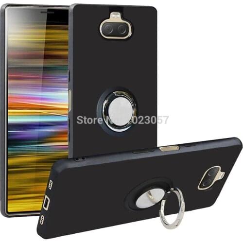 Ring Finger Holder Car Magnet Phone Case For Sony Xperia XA1 XZ XZ1 XZ2 XA2 XZ2 XZ4 L2 l3 4 10 1 2 20 Premium Compact Ultra Plus