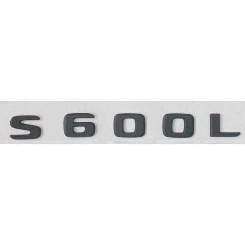 Black Trunk Flat Letters S 600L Emblem Emblems Badges for S600L