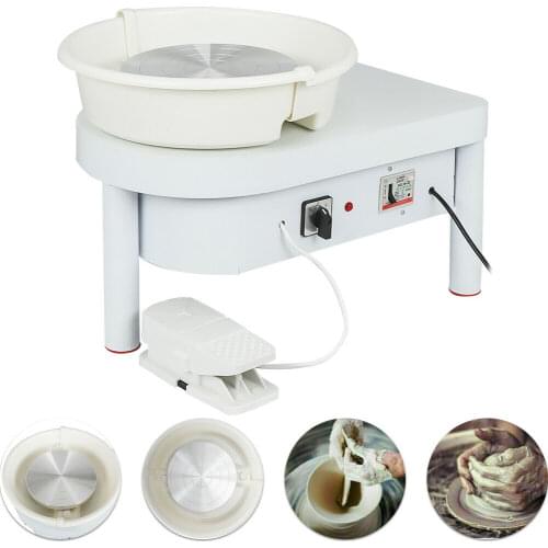 DIY Pottery Art Machine 25cm 250W Electric Pottery Wheel Machine Foot Pedal for For Ceramic Work Clay Art Craft