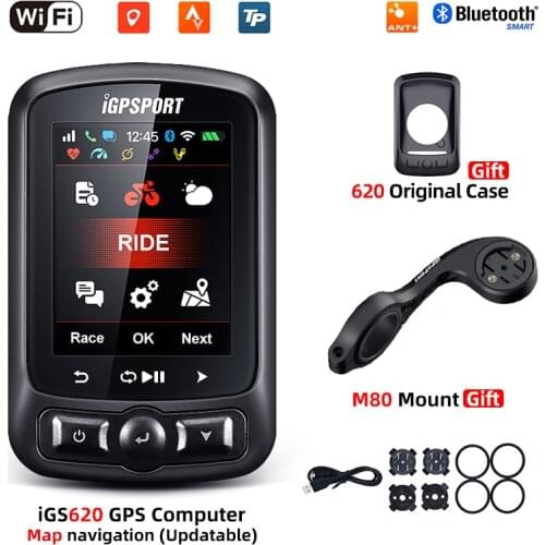 IGPSPORT iGS620 GPS Bicycle Computer Tracker Bicycle Navigation Speedometer IPX7 Color Screen 3000 Hours Data Storage