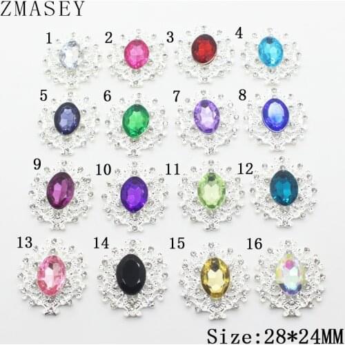Exquisite Jewelry 28 * 24MM 5Pcs / Set Of Rhinestone Buttons Fashion And Gorgeous Wedding Invitation Party Creative Jewelry