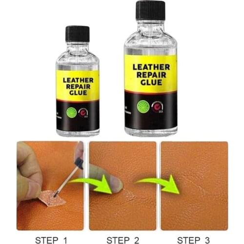 Leather Glue 30/50ml Leather Scratch Repair Soft Glue Incognito Transparent Washable Liquid Glue Leather Adhesive Glue