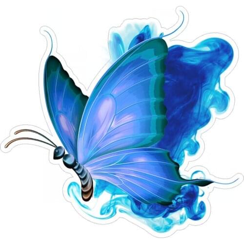 DecalsMe 12*11.43CM Beautiful butterfly Car Stickers UV printed PVC Motorcycle Decals Styling Accessories Automobiles