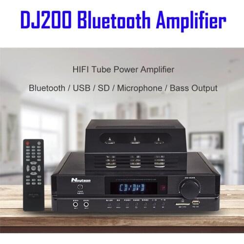HIFI Vacuum Tube Amplifier DJ200 Bluetooth High Power Microphone Subwoofer Support DSP Multiple Sound Effects CD DVD USB SD