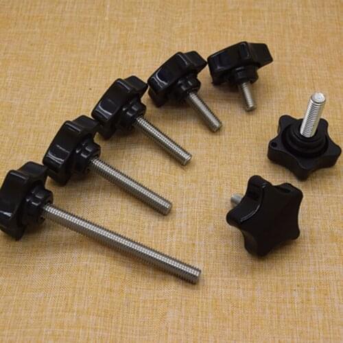 M4 M5 Thumb Screw 25# Hexagon Plastic head Screws Carbon steel 10-40mm Length