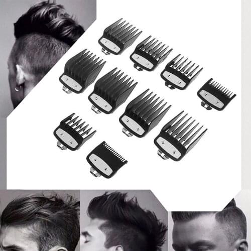 1PC 10 Sizes Hair Clipper Limit Comb Hair Trimmer Guide Attachment Barber Replacement Salon Cool Men Fashion Hair Cutting Tools