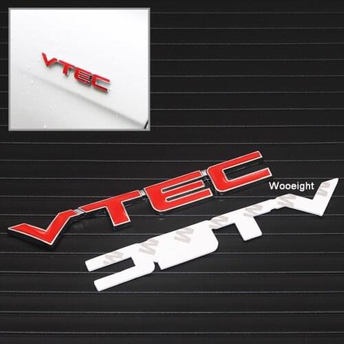 Wooeight 3D VTEC Logo Metal Car Styling Emblem Tail Body Badge Zinc Alloy Sticker Fit For Honda CRV Civic Accord Odyssey Spirior