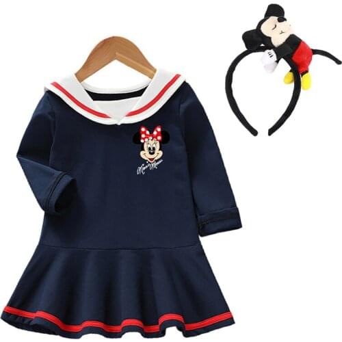 Mickey Minnie Mouse Infant Girls Princess Dress Cotton Childrens Dress 2021 Dress Childrens Clothing For 1-6 Years Kids