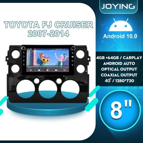 Joying 1 din Car Radio 8” GPS Multimedia Player Android Auto Stereo Video MP5 Autoradio Camera For Toyota FJ Cruiser 2007-2014