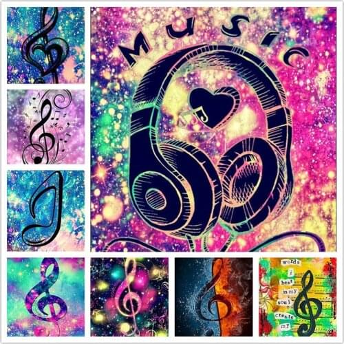 Diy Diamond Painting Musical Note Cross Stitch Kit Full Diamond Embroidery Mosaic Pattern Home Decoration Painting