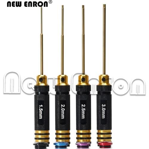 NEW ENRON Metal Hexagon Screwdriver Screw Driver Tool Kit 1.5/2/2.5/3mm for Axial SCX10 Traxxas TRX-4 Tamiya RC Car Parts