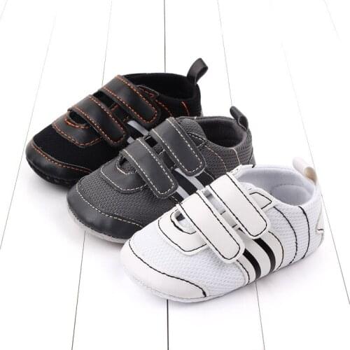 Newborn Baby shoes soft sole double velcro mesh casual toddler shoes