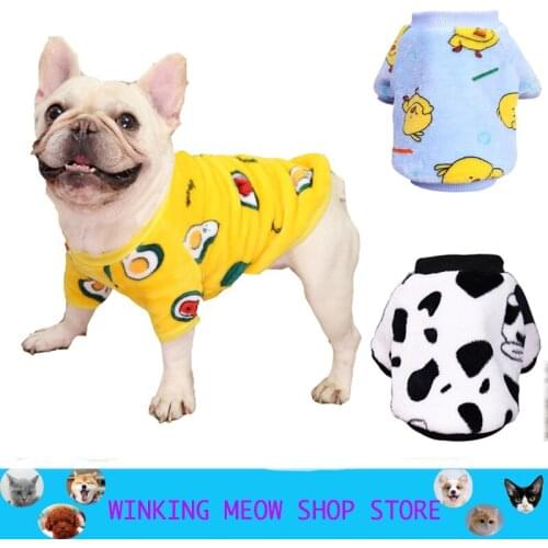 Pet Dog Clothing Hoodie Coat Winter Puppy Sweatshirt Warm Cute Design French Bulldog Large And Small Cat Supplies S\XXL