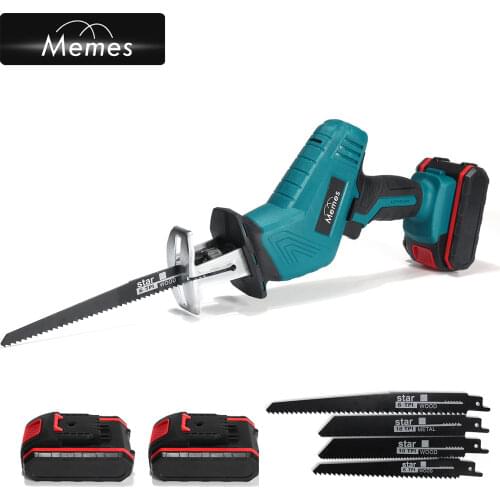 Cordless Reciprocating Saw 21V Adjustable Speed Electric Saw Saber Saw Wood Metal Cutting Chainsaw Power Tool Kit with Battery