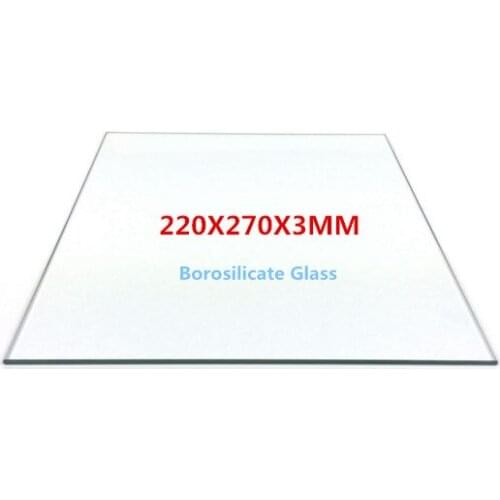 Borosilicate Glass plate 220x270 mm Heat Bed Build Plate For DIY E10 3d Printer 3MM thickness