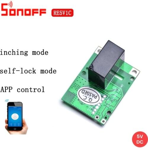 Itead SONOFF RE5V1C Wifi Relay Module Switch 5V DC E-Welink Remote Power Relay Switch Inching/Selflock Mode For Smart Home