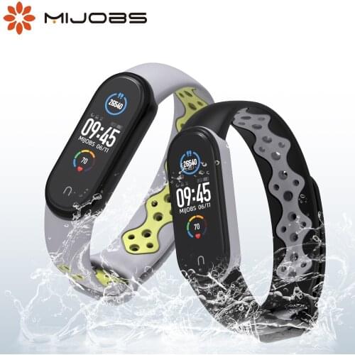 For Mi Band 5 Strap for Smart Watches Silicone Sport Bracelet for Xiaomi Xiomi Miband 5 Wristbands Porous Anti-Sweat Breathable