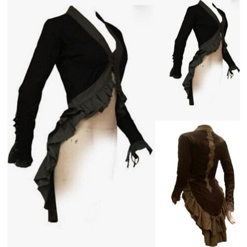 Retro Medieval Plus Sexy Shawl Bandeau Lace Slim Top Tuxedo Court Holiday Special Performance Dress Women Cosplay Costume