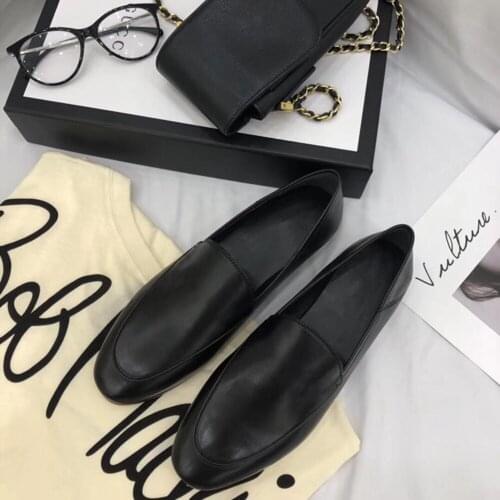 S Designer Brand Womens Loafers Shoes Genuine Leather Womens Shoes Slip On Shallow Flats Shoes For Seasons Shoes Luxury Package