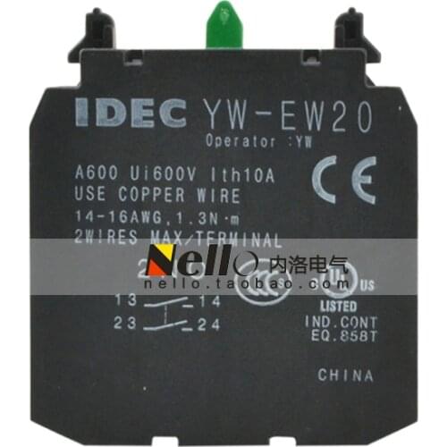 [SA]Japan and the spring IDEC 22mm YW series double normally open contact YW-EW20 2NO original authentic !--10pcs/lot