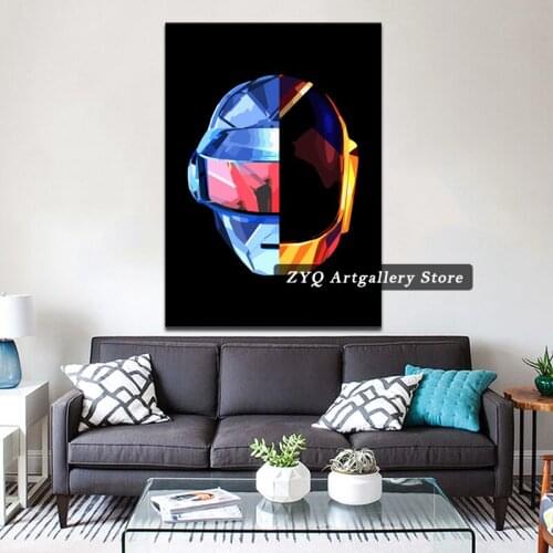 Daft Punk Helmet Mask Music Canvas Painting Print Poster And Prints Wall Pictures For Living Room Decoration Home Decor