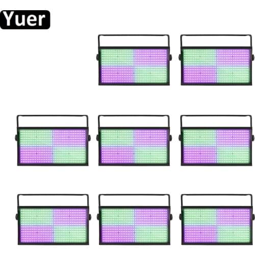 8Pcs/Lot RGB 3IN1 LED 5050SMD Strobe Lights DMX512 Disco DJ Light Nightclub Wedding Party Stroboscope Stage Strobe Lighting