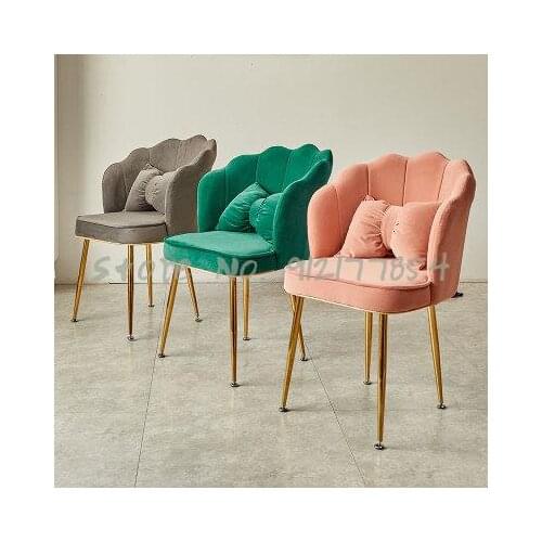 Makeup chair ins net red chair bedroom light luxury Nordic style simple princess chair dressing manicure desk back chair