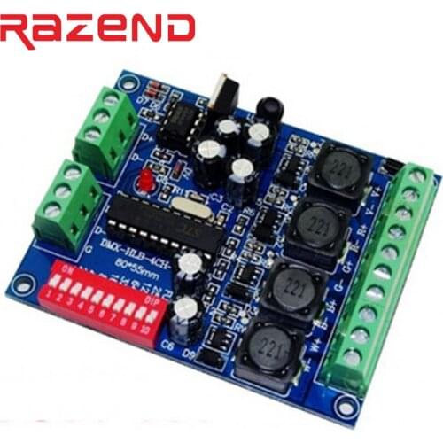 Constant Current RGBW DMX Decoder Controller 700ma 4CH DMX512 Decoder drive For led flood light LED Wall washer lamp DC5V-36V